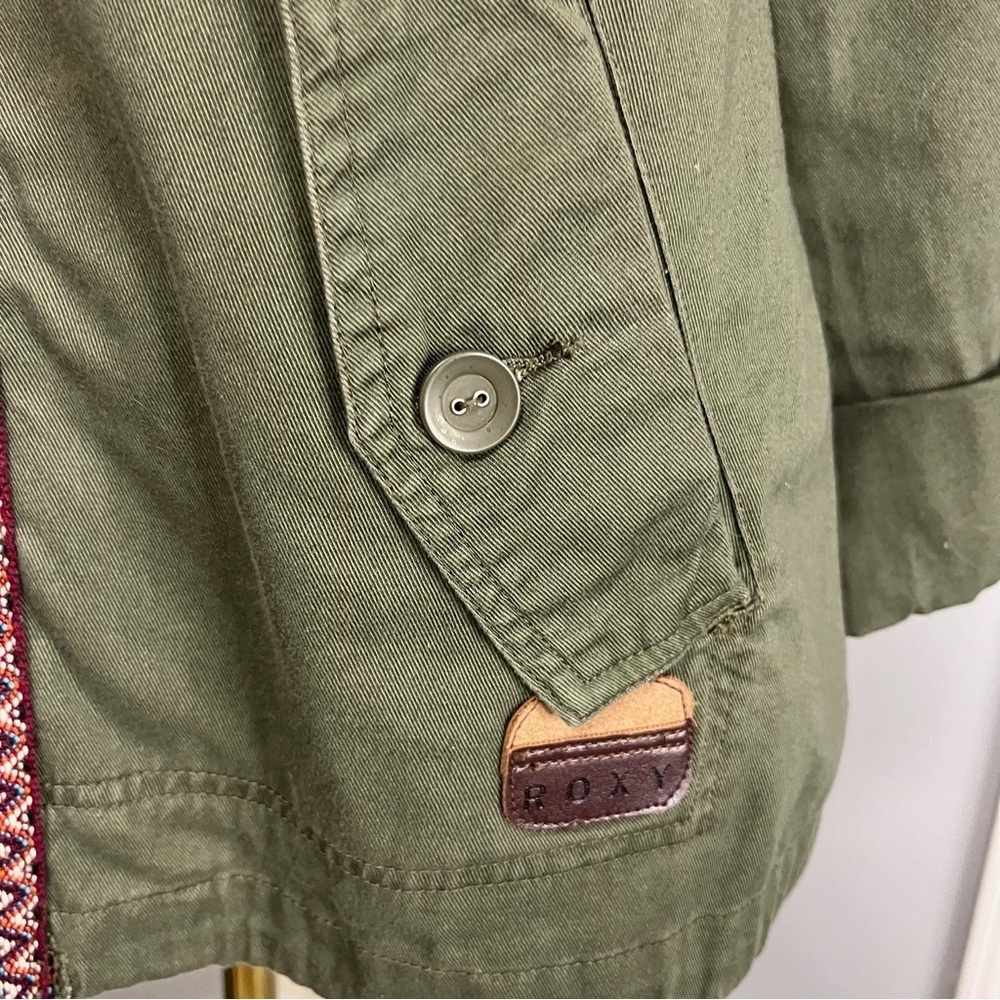 Roxy Overhaul Olive Green Hooded Jacket Size Medium - Picture 8 of 10